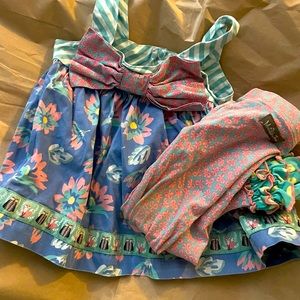 Matilda Jane Dress and Leggings Outfit 2T